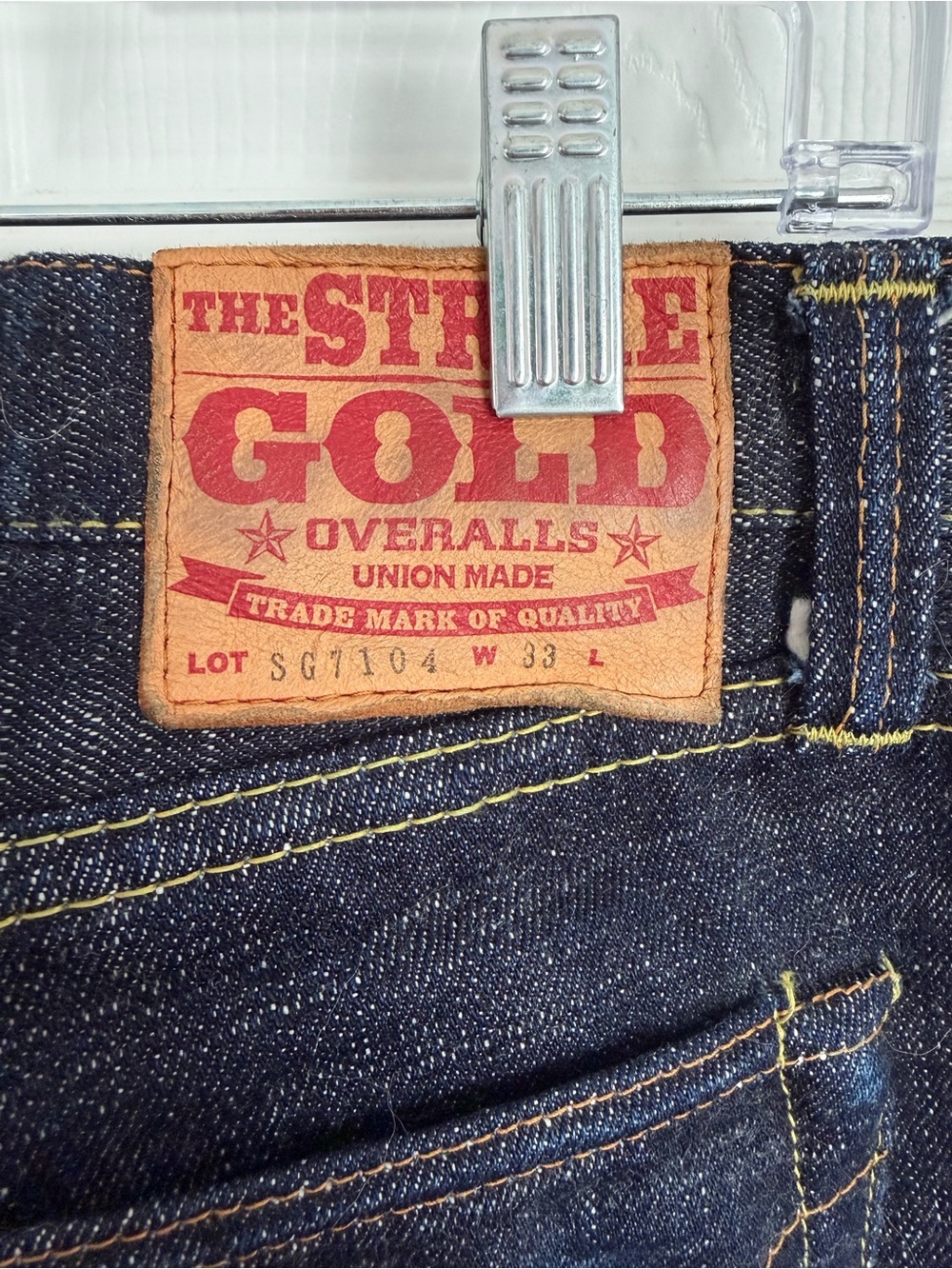 The Strike Gold SG7104 Super Slubby Series 17oz Slubby Selvedge Jeans - Picture 4 of 11